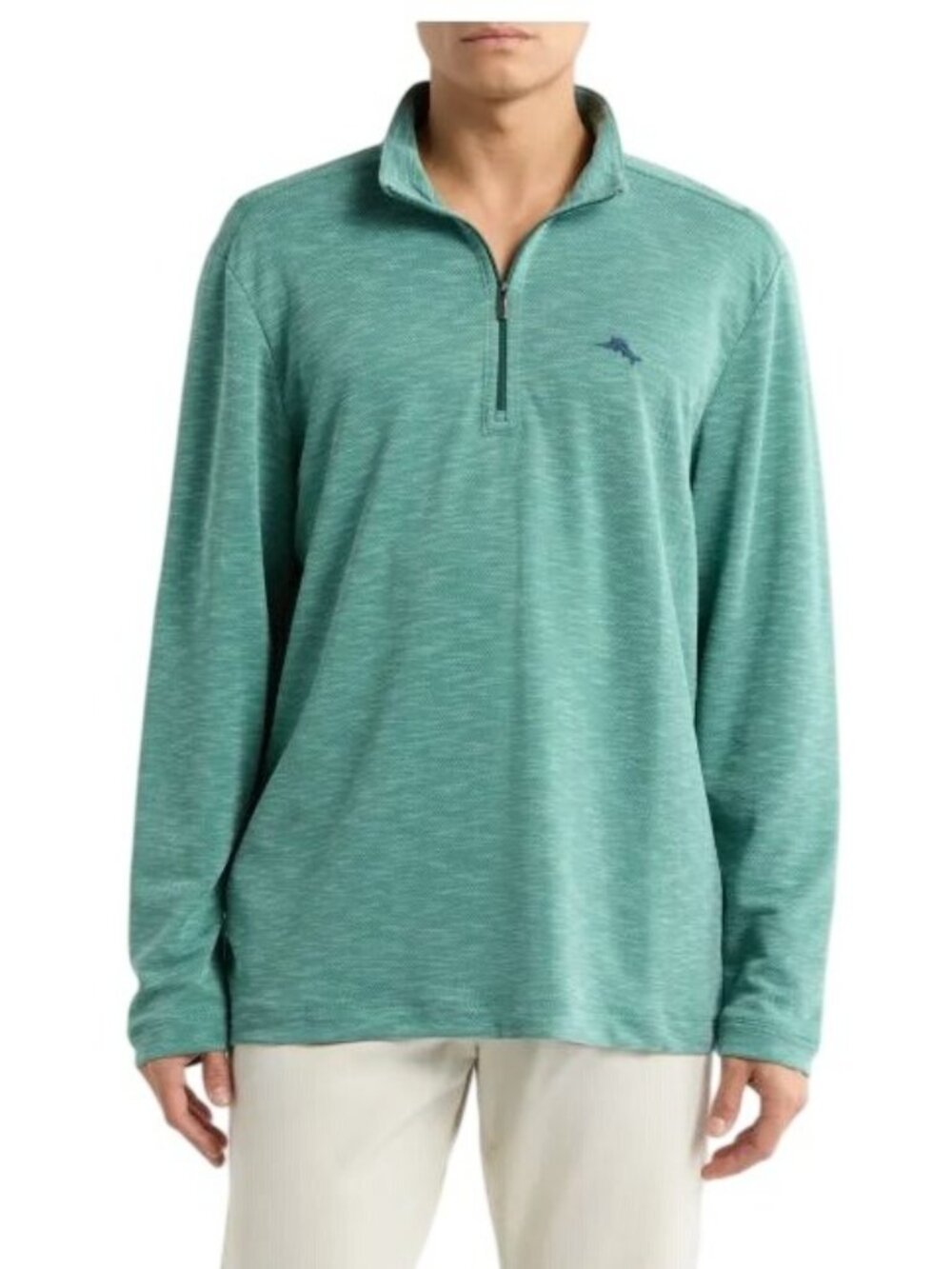 Tommy Bahama Mens Green Half Zip Pullover Carmel Bay Top Activewear Sz XL New